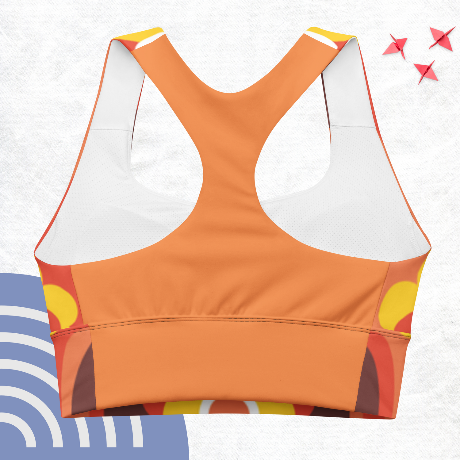 Sunny Flower Longline Sports Bra