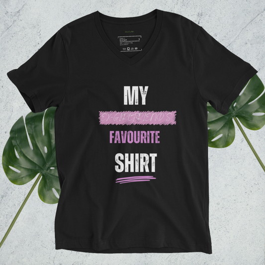 Unisex Short Sleeve V-Neck T-Shirt