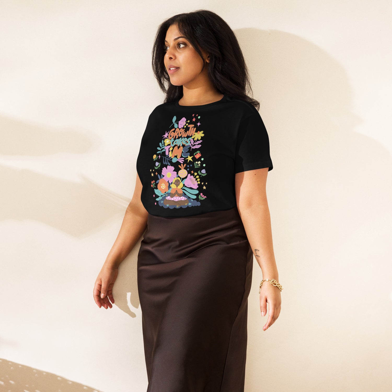 Growth Takes Time Floral T-Shirt