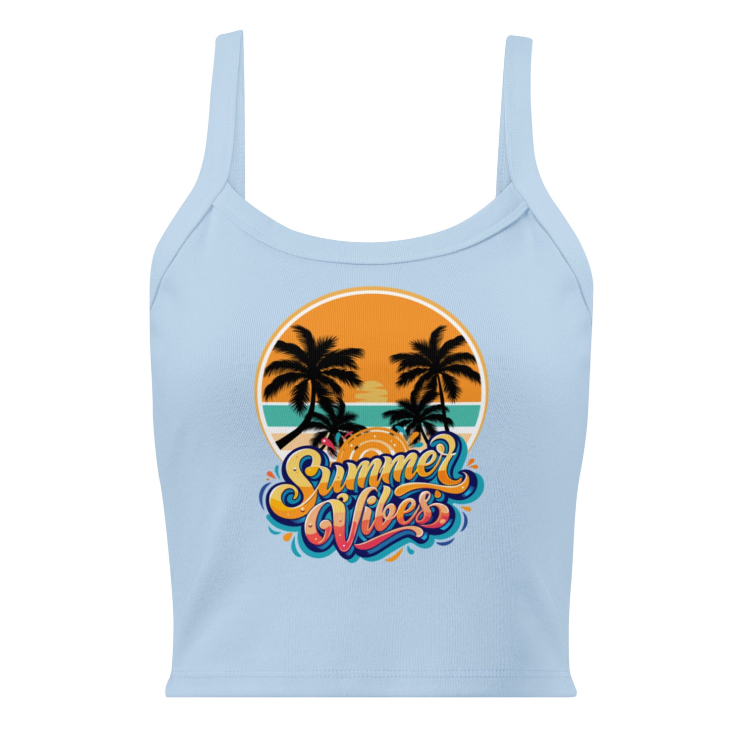 summer Vibes Tank Top | Island Wear Fashion – Soft Micro-Rib Fit
